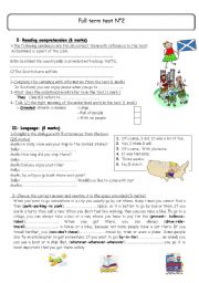 English Worksheet: 8th form test