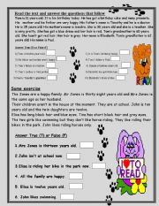 English Worksheet: READING COMPREHENSION