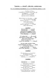English Worksheet: song Billy Idol - Dancing with Myself