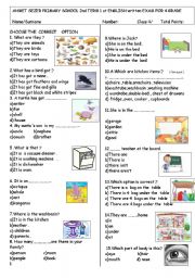 English Worksheet: Test for beginners