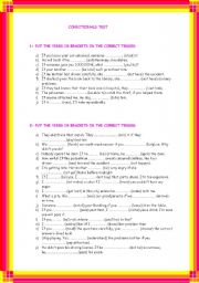 English Worksheet: CONDITIONALS TEST