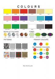 English Worksheet: COLOURS POSTER 1/2