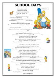 English Worksheet: SCHOOL DAYS- The Simpsons