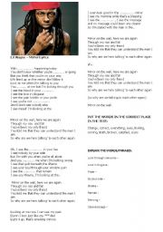 English Worksheet: Lil Wayne Mirrors