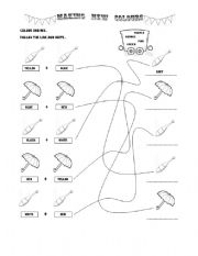 English Worksheet: Making new colours