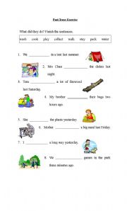 English Worksheet: Past Simple exercises for beginners