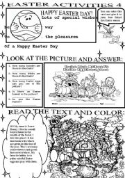 English Worksheet: EASTER ACTIVITIES 4