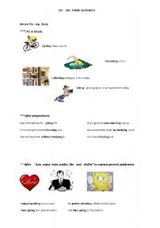 English worksheet: gerunds