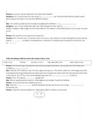English worksheet: dialogues  for telling the direction outdoor and telling facilities in a hotel