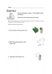 English Worksheet: The Gruffalo craft class: an owl in a tree