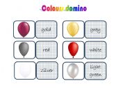 English worksheet: colours domino