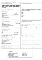 English worksheet: David Rovicss song