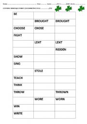 Irregular verbs