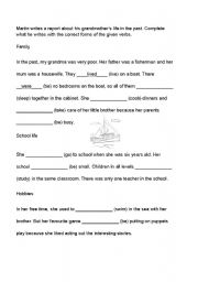 English worksheet: worksheet for past tense