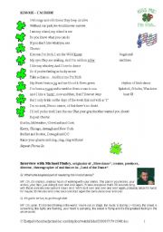 English Worksheet: Kiss me I`m Irish, Michael Flatley 