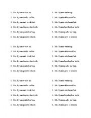 English Worksheet: Gouin Series - Verbs and Nouns