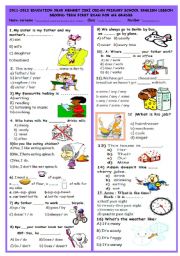 6th grade 2nd term 1st exam part one (2/1)