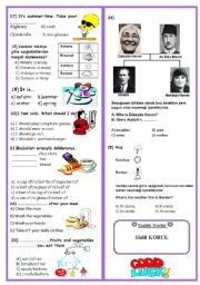 English Worksheet: 6th grade 2nd term 1st exam part two (2/2)