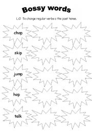 English worksheet: Bossy words worksheet