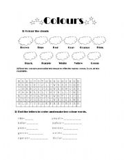 English Worksheet: Colours