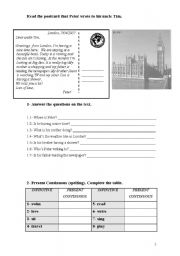 English Worksheet: actions