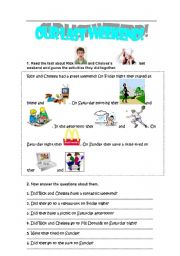 English Worksheet: Past simple - affirmative, negative and interrogative.