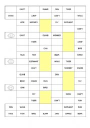 English Worksheet: can / cant