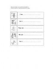 English Worksheet: verbo to be