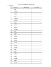 English worksheet: Past Simple lower intermediate
