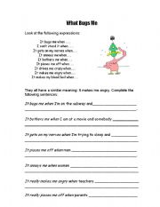 English worksheet: annoying