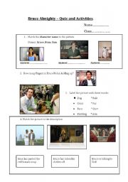 English Worksheet: Bruce Almighty