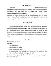 English Worksheet: warm up activities
