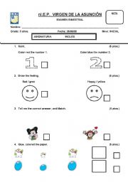 English Worksheet: EXAM