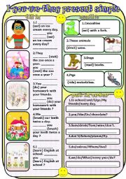 English Worksheet: present simple-junior