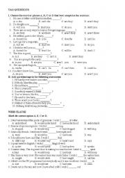 English Worksheet: Practice Test