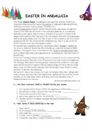 English Worksheet: Easter in Andalucia