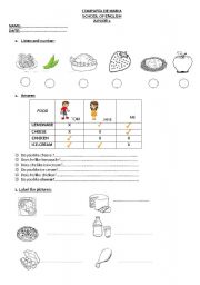 English worksheet: FOOD