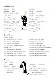 English Worksheet: a - an, do - does, to be