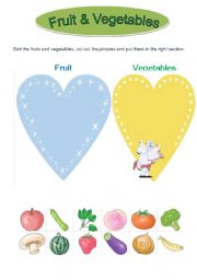 English Worksheet: Fruit & Vegetables