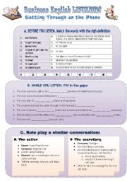 Listening activity: Getting through on the phone