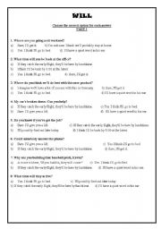 English worksheet: The future simple