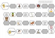 English Worksheet: Bee board game - Farm animals