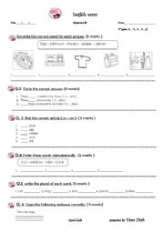 English worksheet: English test 