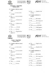 English Worksheet: 3rd person practice