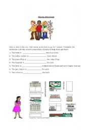 English worksheet: Prepositions of Place