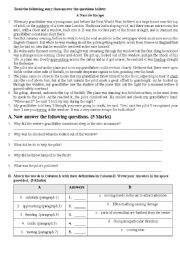 English Worksheet: reading