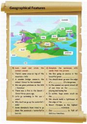 English Worksheet: GEOGRAPHICAL FEATURES