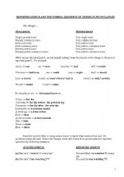 English Worksheet: reported speech