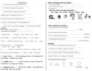 English Worksheet: test