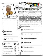 English Worksheet: RC Series Famous People Edition_02 Nelson Mandela (Fully Editable) 